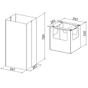 Felső kürtő - hosszabbító Kit Isola H700 X