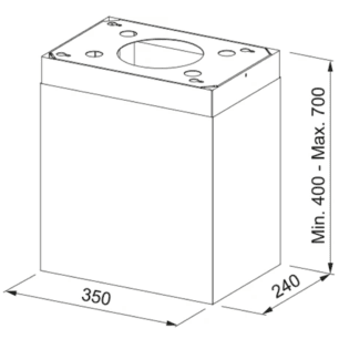 Felső kürtő - hosszabbító Kit H450-590 Sötétszürke matt