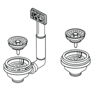 Lefolyó elem 2xBKT 3 1/2''